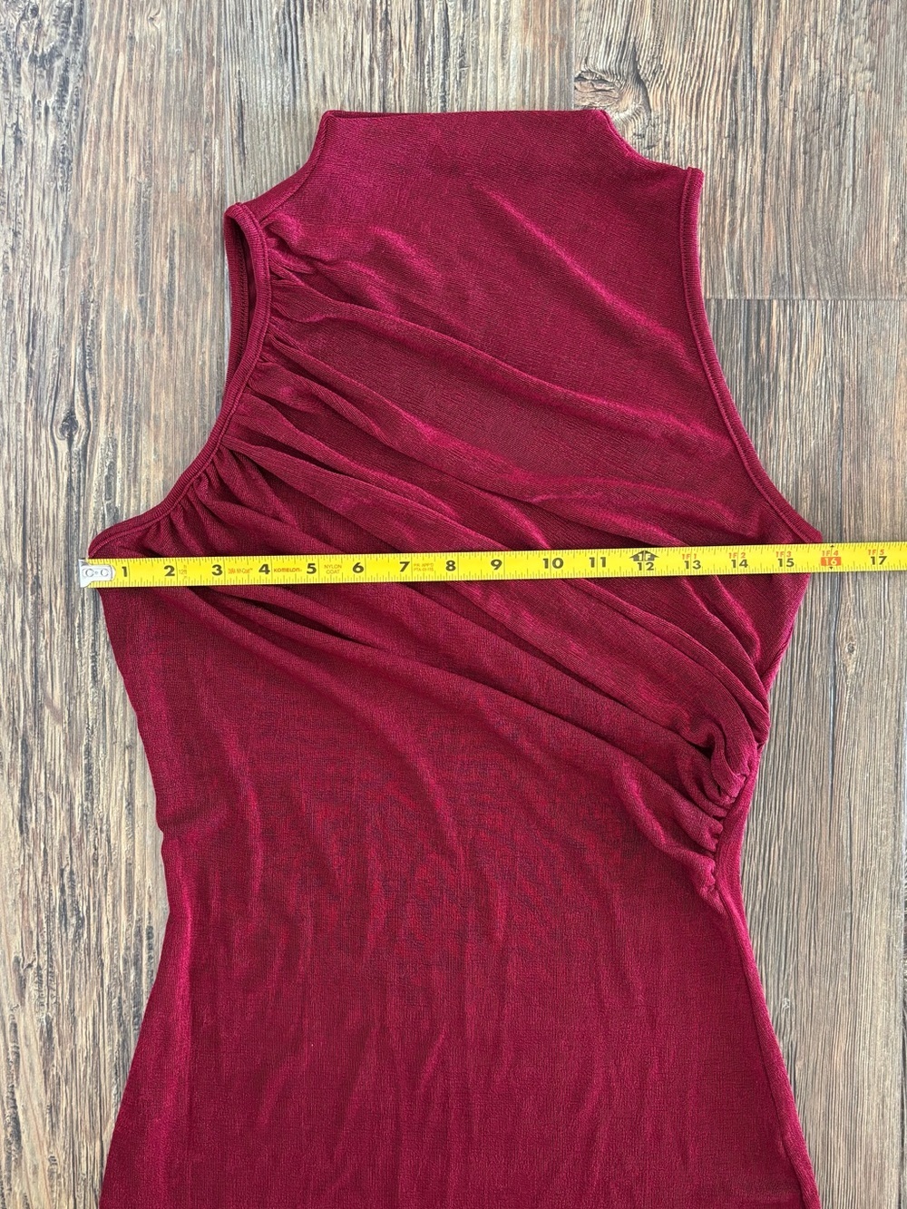 NWT Cider Sleeveless Maxi Dress Small Wine Red High Neck Ruching Leg Slit Formal - Picture 8 of 12